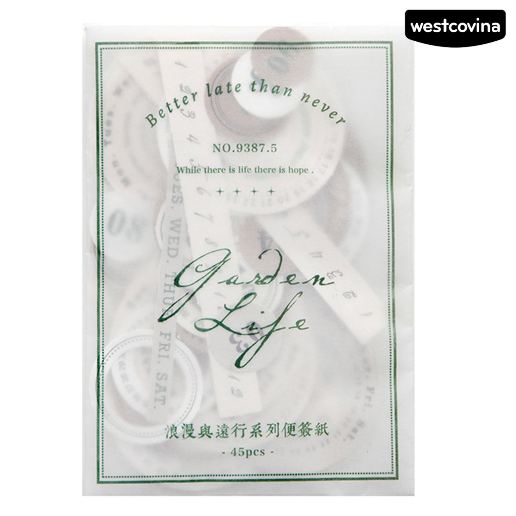 [COD]♪Set 45 Miếng Dán Khung Ảnh Tự Dính Họa Tiết Retro