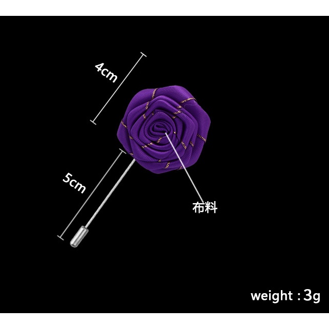 Ghim Cài Áo Hình Hoa Hồng Phối Dây Ruy Băng Dài Thời Trang Âu Mỹ Cho Nam