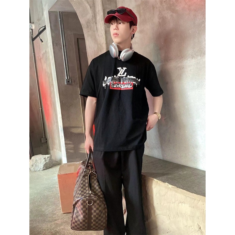 Áo Thun Tay Ngắn Cổ Tròn L88V &amp; - Thương Hiệu Sup-reme Cổ Điển Hợp Thời Trang Unisex Jkrtfgjrtgjff