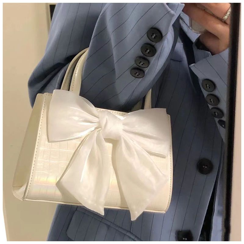 Túi Đeo Chéo Hình Vuông Nhỏ Đính Nơ Phong Cách Mới Cho Nữ