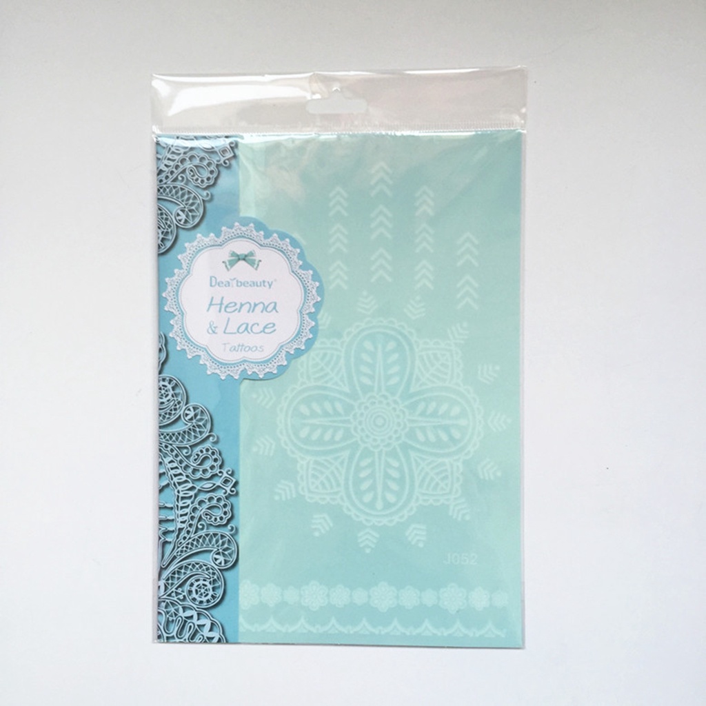 Hình Xăm Tạm Thời Bằng Ren Trắng Quyến Rũ An Toàn Cho Tiệc Tùng