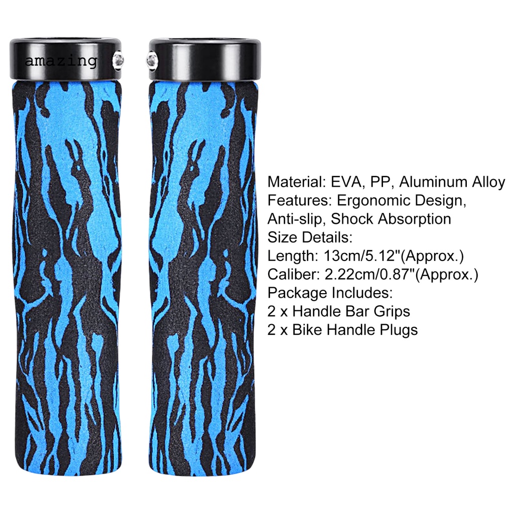 Set 2 Vỏ Bọc Tay Lái Xe Đạp Họa Tiết Rằn Ri Hấp Thụ Sốc