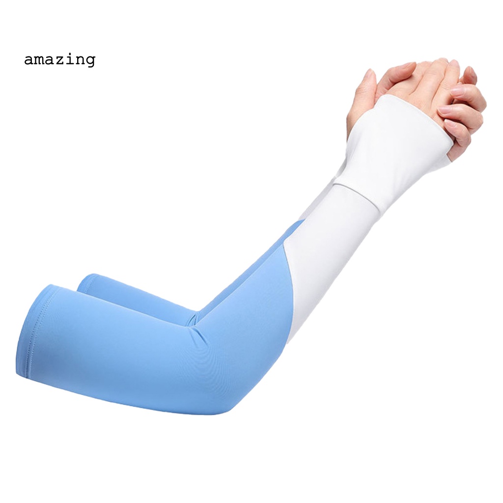 1 Cặp Ống Tay Áo Màu Sắc Tương Phản Bảo Vệ Cánh Tay Khi Đi Xe Đạp