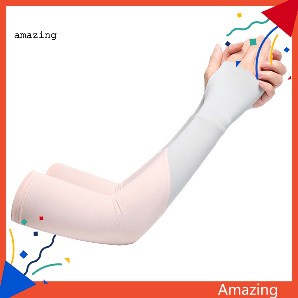 1 Cặp Ống Tay Áo Màu Sắc Tương Phản Bảo Vệ Cánh Tay Khi Đi Xe Đạp