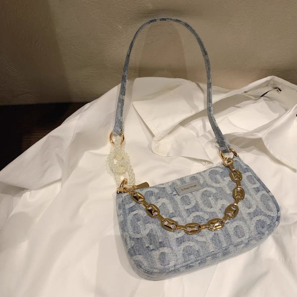 Chio '2nd Miss Byrd Túi Xách Đeo Dưới Cánh Tay Cỡ Nhỏ Phối Dây Xích Thiết Kế Mùa Hè Haobing boutiqu Cho Nữ