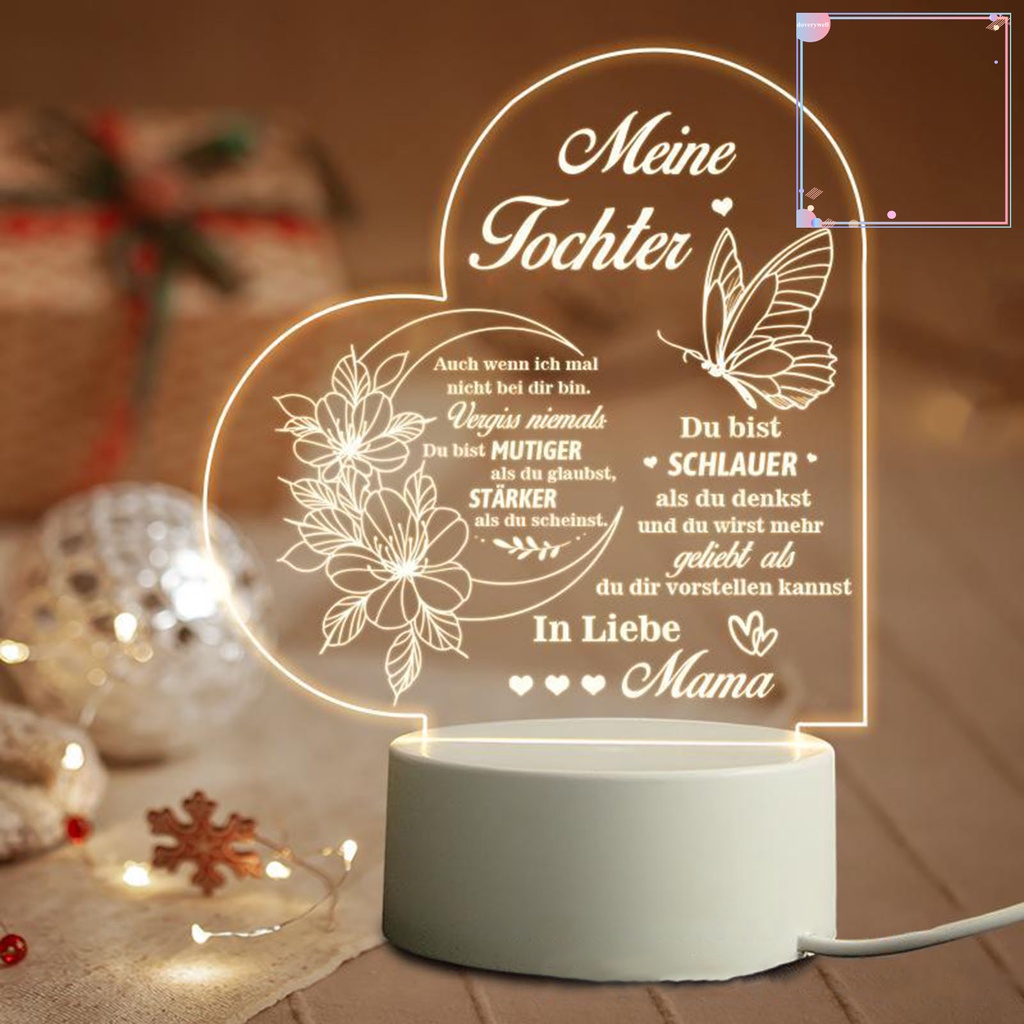 [DDJ] Đèn Bàn Acrylic Mềm Không Chói Tiết Kiệm Năng Lượng Có Đế Đèn LED Trang Trí Phòng Ngủ