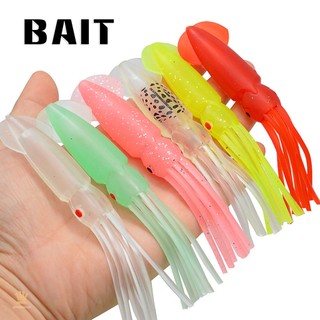 Mồi câu cá giả hình bạch tuộc bằng cao su phát sáng