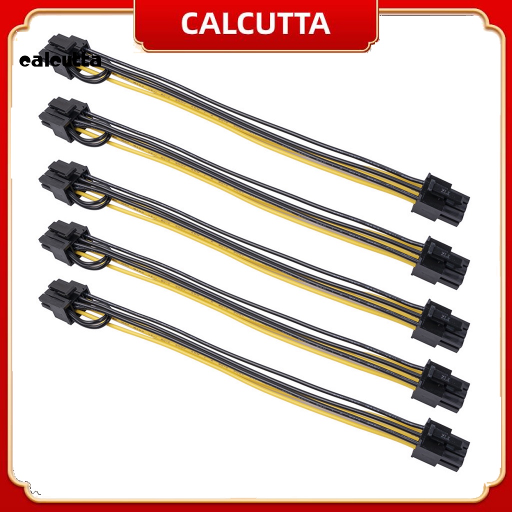 Set 5 Dây Cáp Nối Dài 20cm Chuyển Đổi 6 Pin Sang 8 Pin Cho Thẻ Đồ Họa Máy Tính
