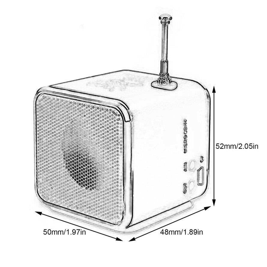 Td-V26 Digital Fm Radio Fm Radio Receiver Stereo Speaker Tf Card Speaker