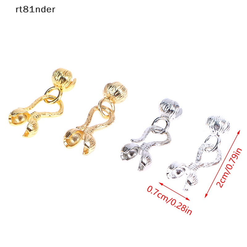 Rt Set 5 Kẹp Nối Bằng Đồng Thau Màu Vàng Dùng Làm Trang Sức