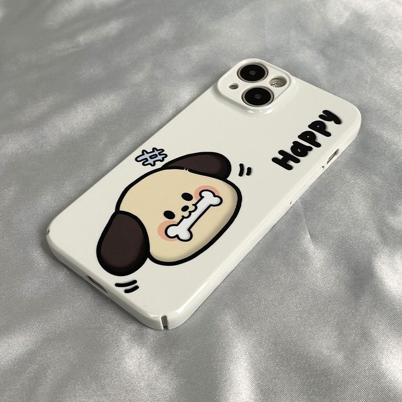Ốp Điện Thoại Cứng Hình Chú Chó Trắng Đầu To Cho Iphone 8 / 11 7 xs 14pro max 13 / 12 / VJGM