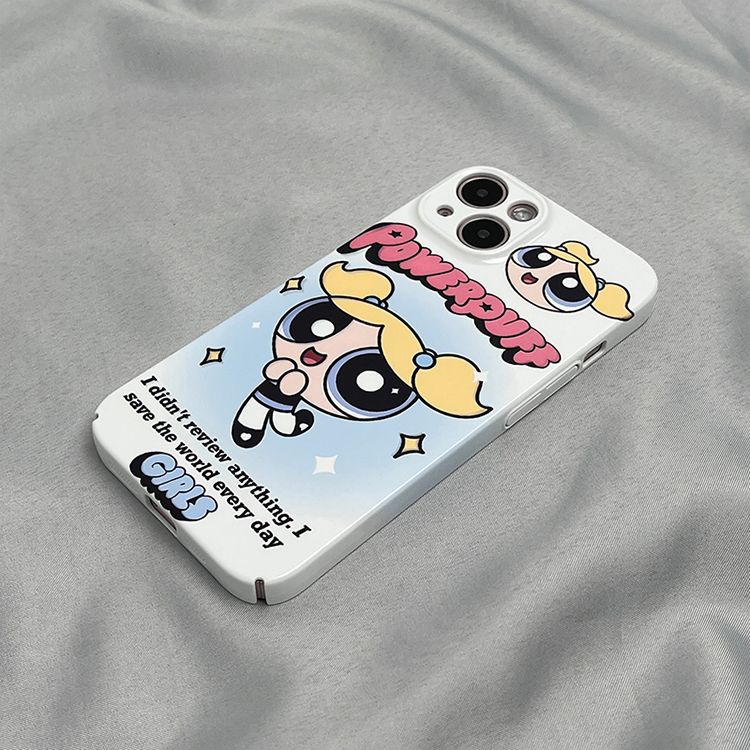 Ốp Điện Thoại Cứng Họa Tiết Hoạt Hình Powerpuff Girls Dễ Thương Cho Iphone13 xr 11xs 14piPhone12 Apple 7 / / 8