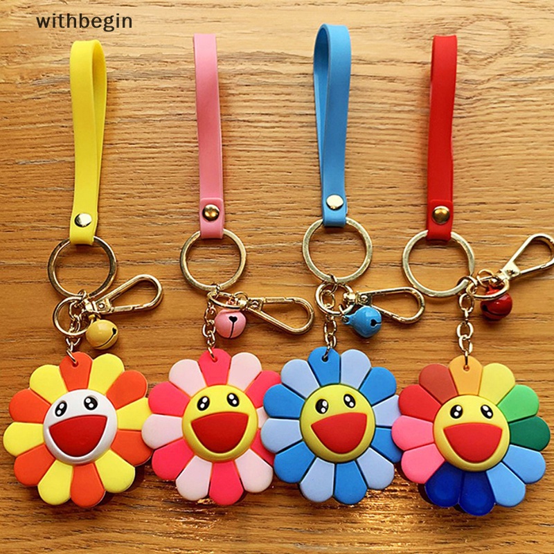 Móc Khóa Cao Su Họa Tiết Hoa Hướng Dương Dễ Thương 2023