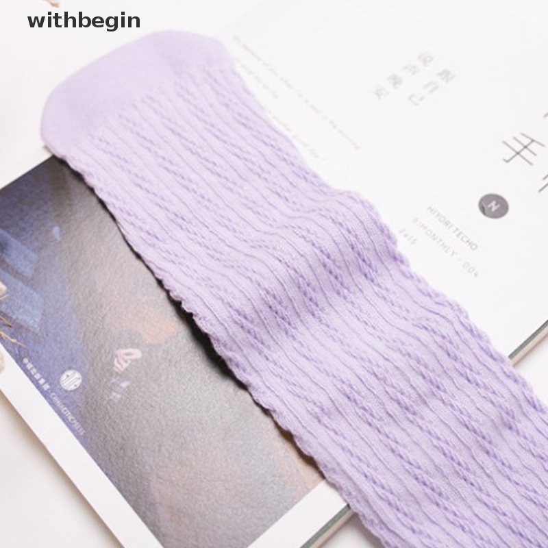 Vớ Cao Cổ Đính Nơ Lưới Mỏng Không Gót Dễ Thương Cho Bé