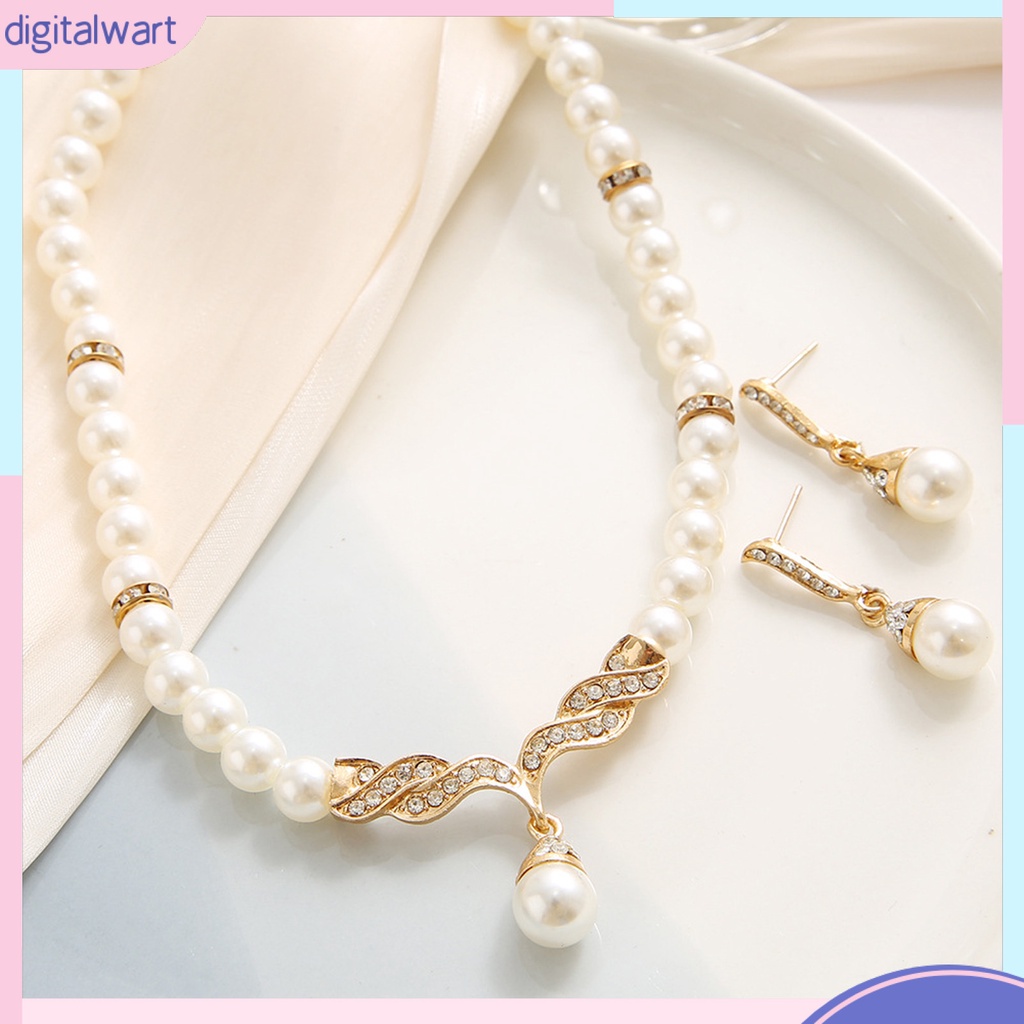 Bộ Nhẫn Và Vòng cổ Đính Đá Màu Sắc Tương Phản Lấp Lánh Sang Trọng Cho Nữ