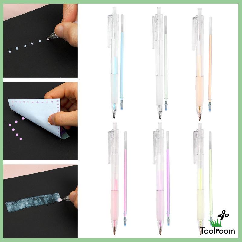 Set 6 Bút Nhấn Khô Nhanh Kèm Ruột Bút Thay Thế Trang Trí