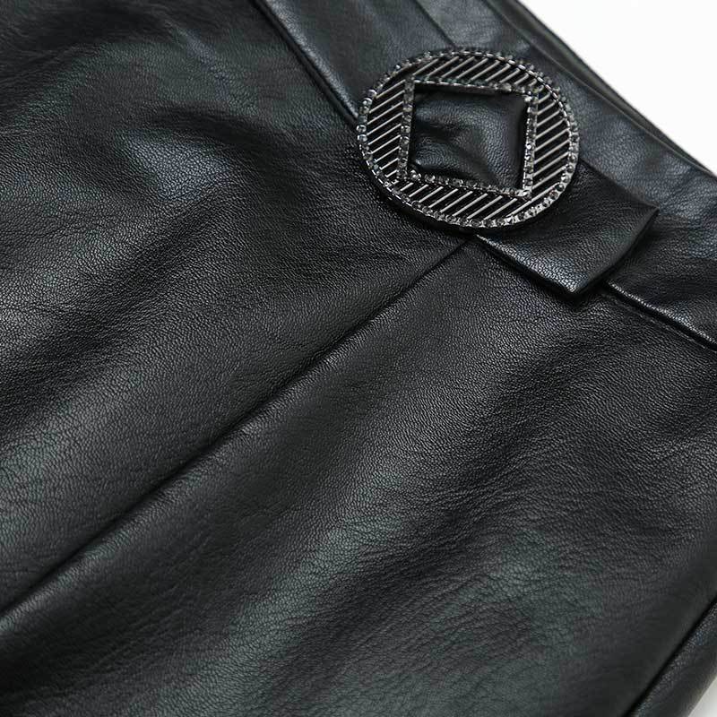 Chân Váy Da PU Dài Qua Gối Xẻ Tà Lưng Cao Ôm Dáng Gợi Cảm Có Size Lớn Cho Nữ