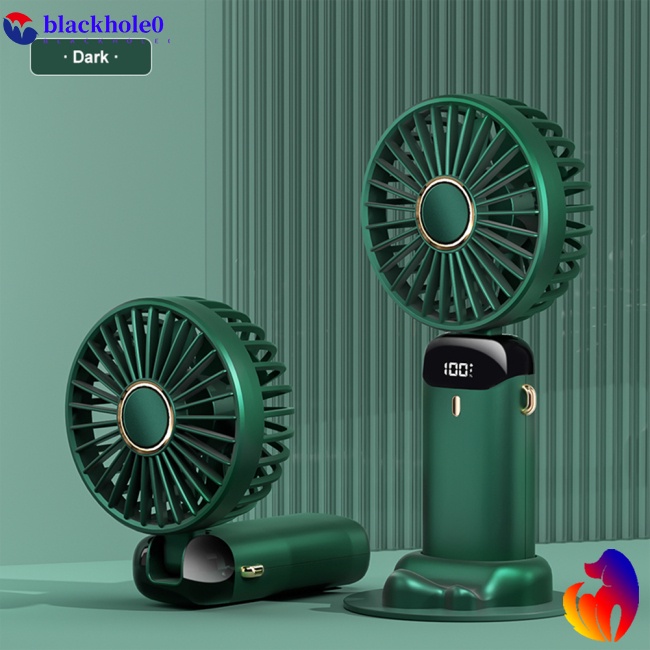 Quạt Điện Usb Mini Cầm Tay 5 Tốc Độ Có Màn Hình Led Hiển Thị Kỹ Thuật Số