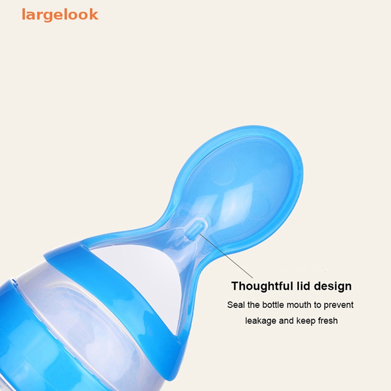 Bình Bóp Nhỏ Giọt Bằng Silicone Kèm Muỗng Cho Trẻ Em