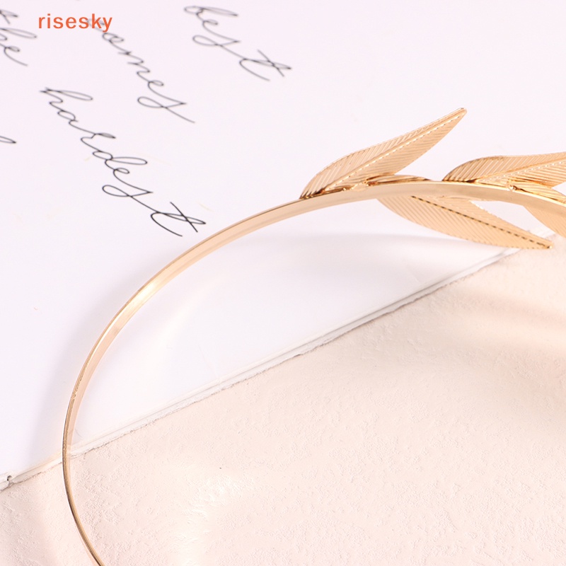 Băng Đô Kim Loại Hình Lá Màu Sắc Thanh Lịch Cho Cô Dâu