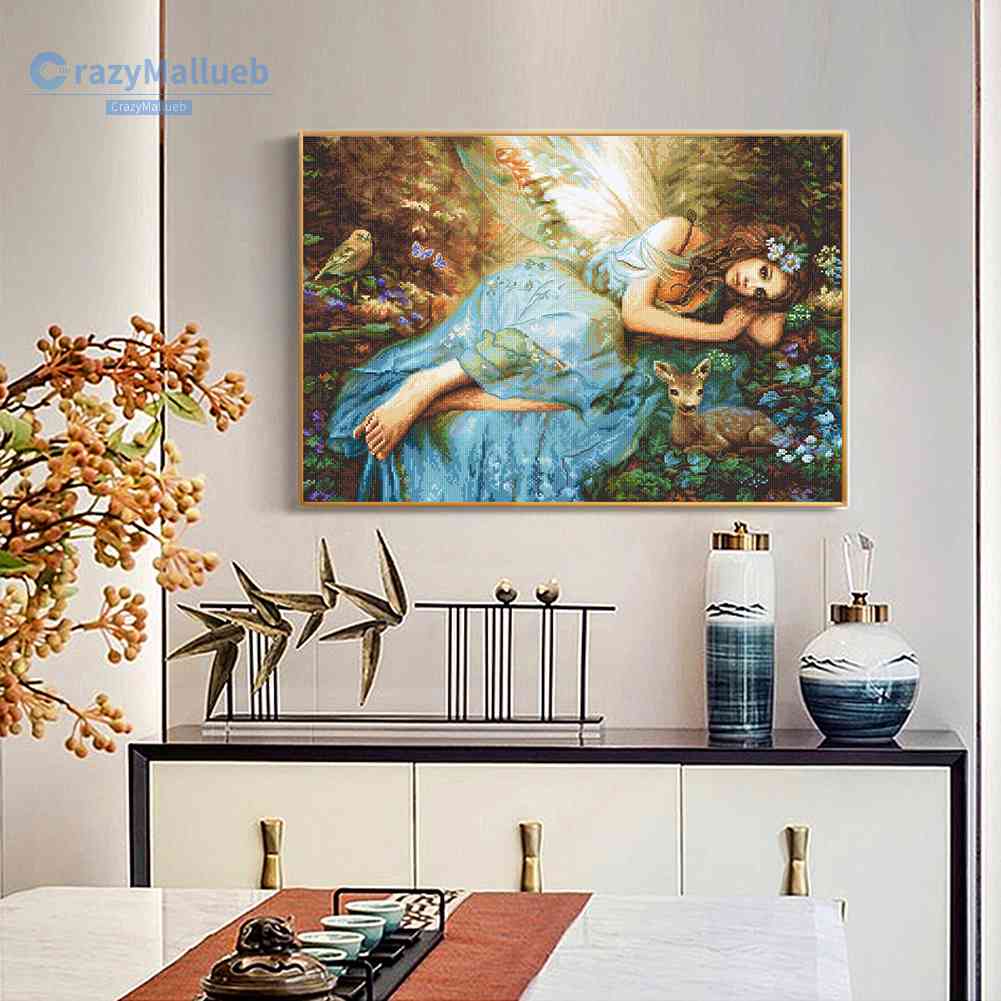 Bộ Tranh Thêu Chữ Thập Thủ Công Hình Nàng Tiên Năm 2023