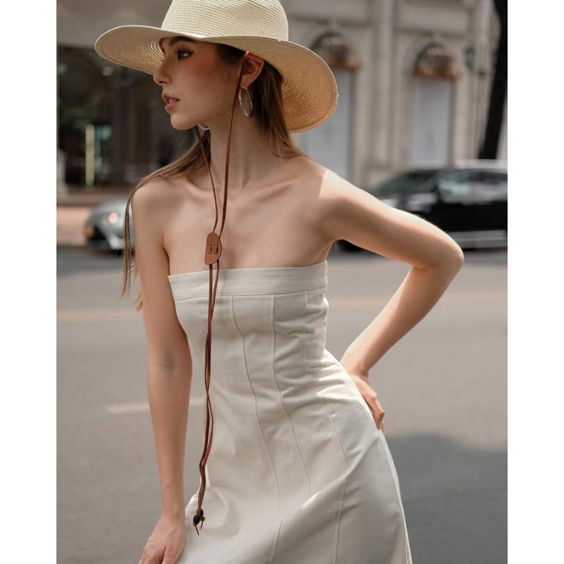 💋Váy xòe cúp ngực thô kaki dáng dài sang chảnh❤️❤️