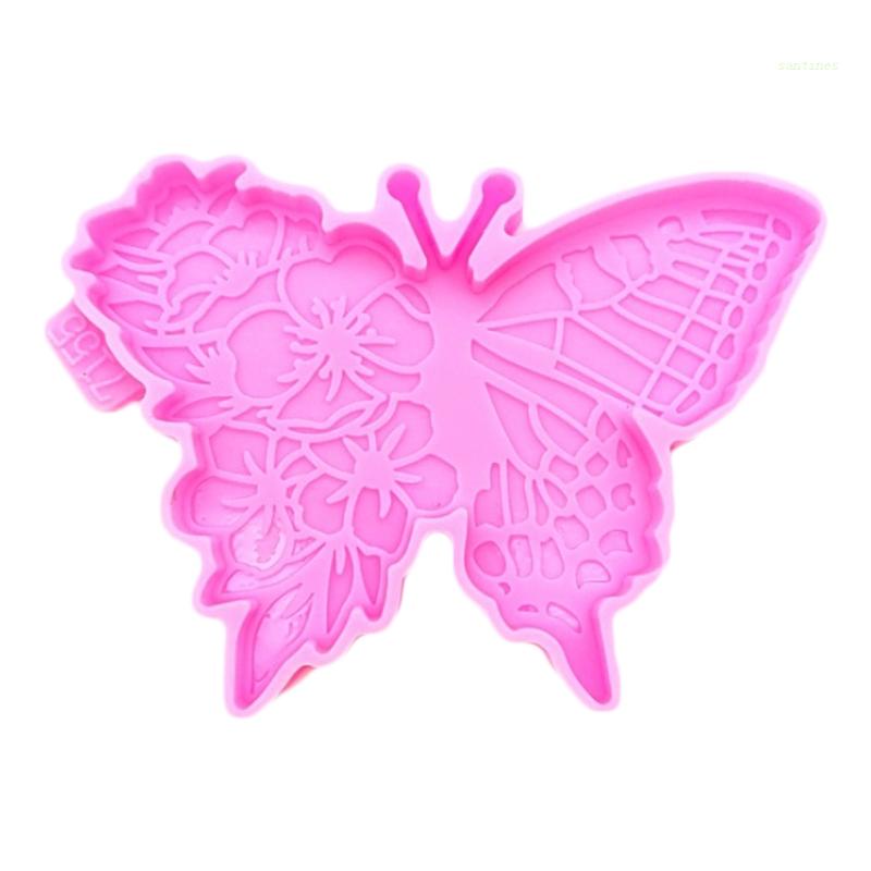 Khuôn Silicone Làm Đế Lót Ly Hình Bươm Bướm DIY