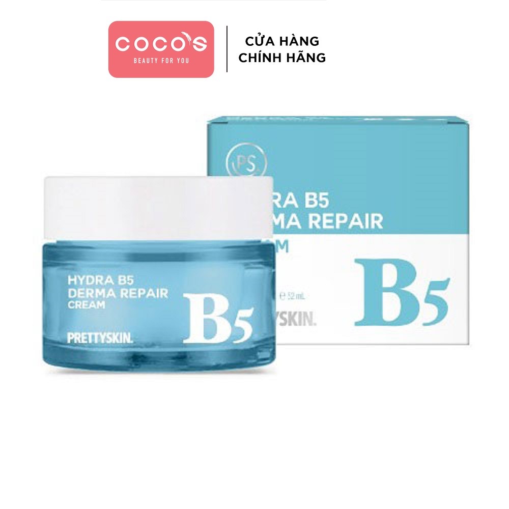 Kem dưỡng phục hồi và làm trắng da Prettyskin Hydra B5 Derma Repair Cream Pretty Skin 52ml (XANH)