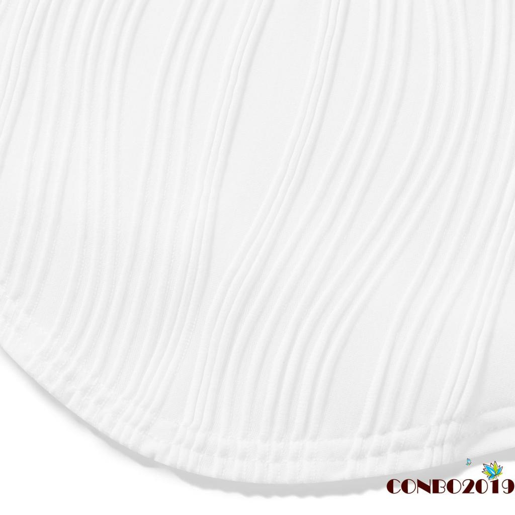 Áo Thun Crop Top Tay Ngắn Cổ Chữ U Họa Tiết Kẻ Sọc Phong Cách Đường Phố Thời Trang Mùa Hè Cho Nữ