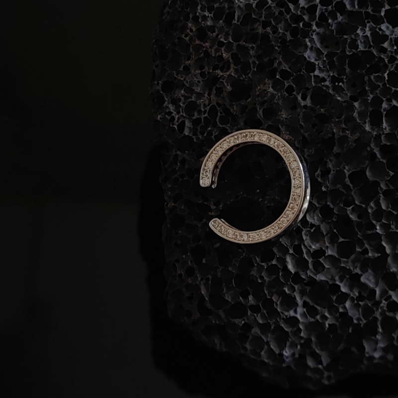 Nhẫn Hở Dát Khảm Không Đồng Đều Phiên Bản Hàn Quốc niche Thiết Kế Mới Nâng Cao Sang Trọng ins Cho Nữ