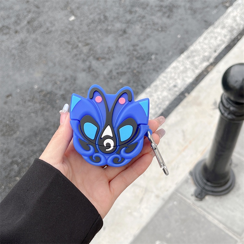 Vỏ Bảo Vệ Hộp Sạc Tai Nghe bluetooth Không Dây OPPO Enco air3 Bằng Silicon Mềm Họa Tiết Hoạt Hình Quỷ Đen 3D Dễ Thương