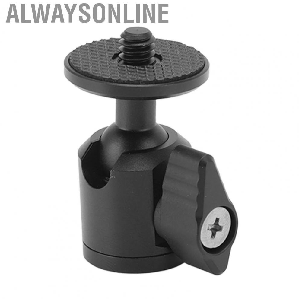 Alwaysonline PULUZ  Tripod Ball Head 360 Degree Rotation Aluminium Alloy with 1/4in Screw for Fill Light MIC