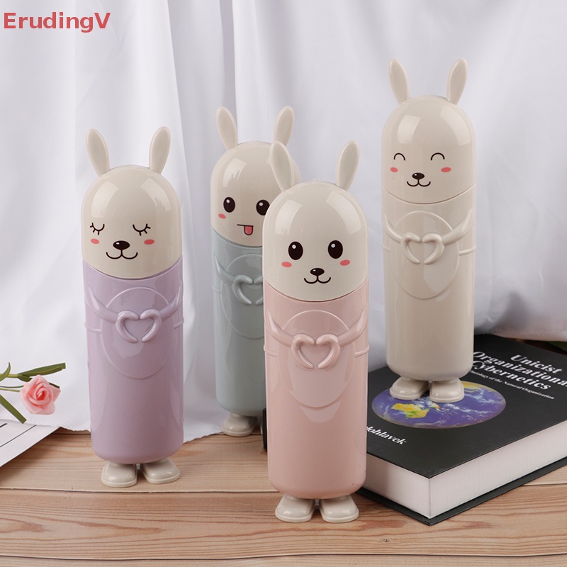 Giá Đỡ Bàn Chải Đánh Răng / Kem Đánh Răng Hình Thỏ Nhỏ Gọn Tiện Lợi Dành Cho Đi Du Lịch