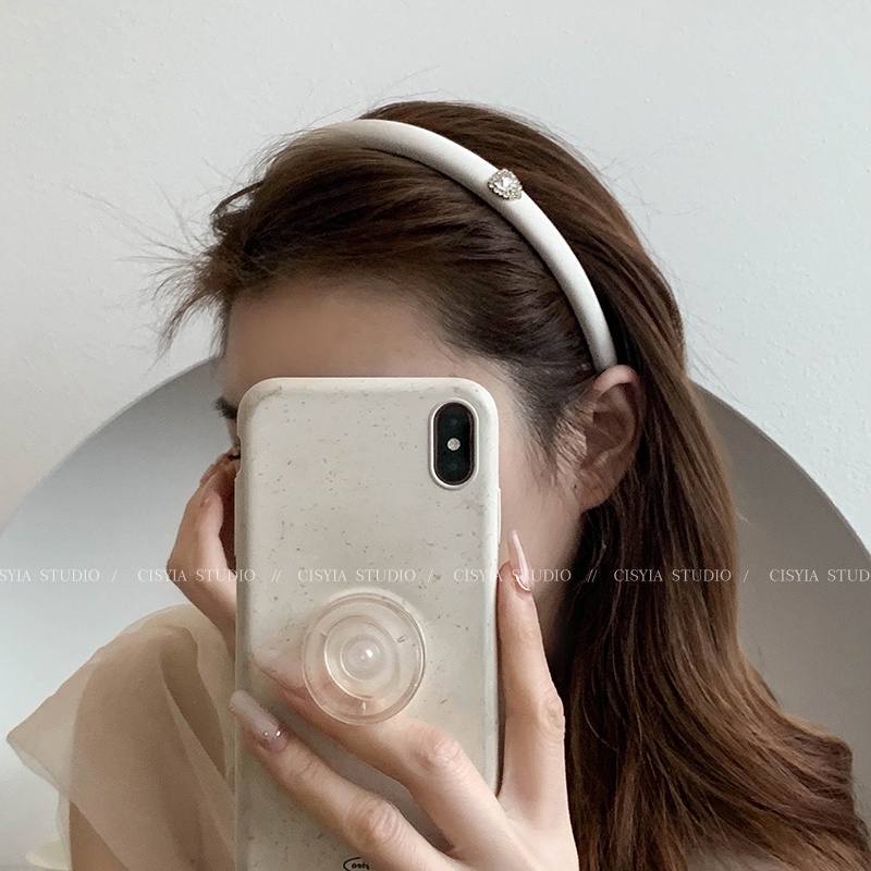 Băng Đô Cài Tóc Đính Đá Hình Trái Tim Cao Cấp Phong Cách Mới 2023