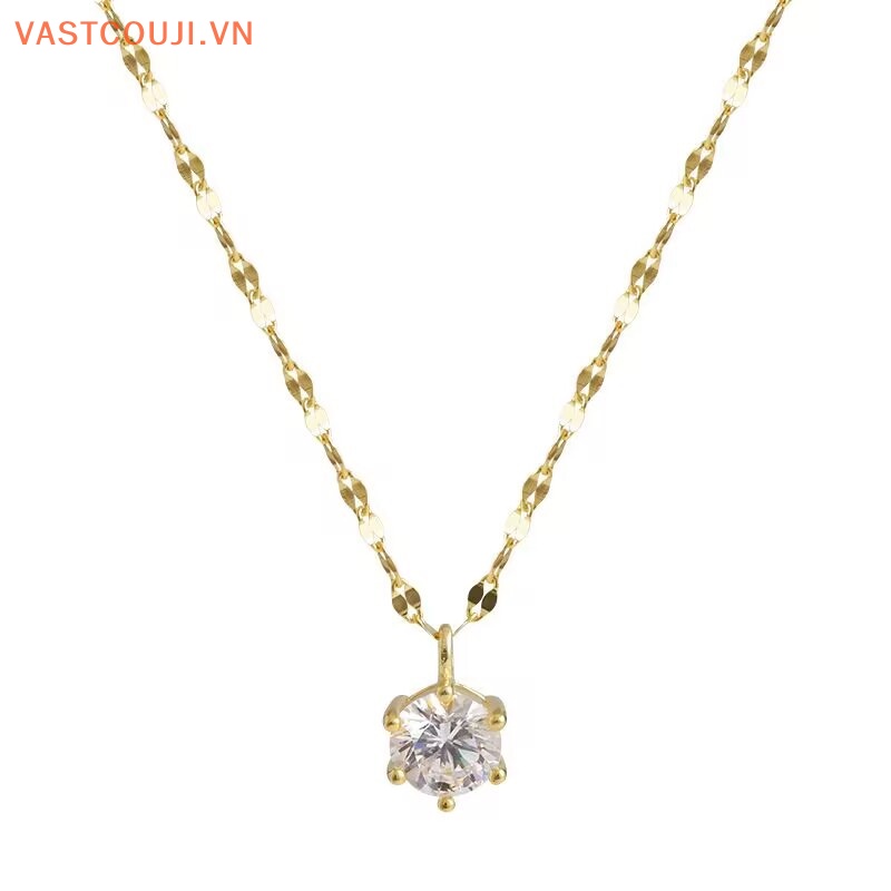 Vastji Vòng cổ Đính Đá Zircon Đơn Giản Thời Trang Dành Cho Nữ