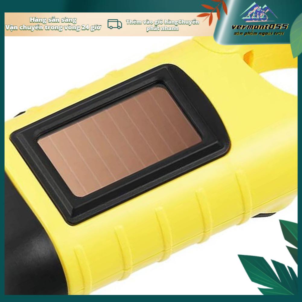 Vermont055 Đèn Pin LED Di Động Đa Năng Sạc Lượng Mặt Trời Bằng Tay Phát Điện Cho Cắm Trại Khẩn Cấp