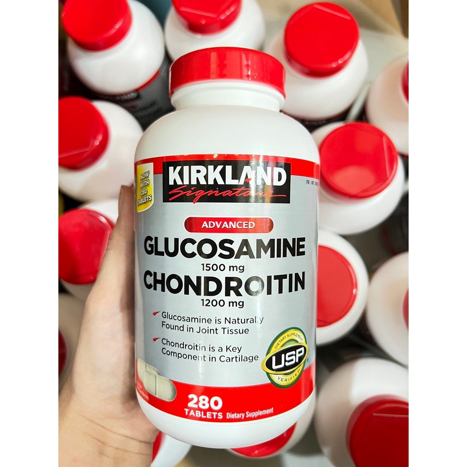 Viên uống bổ sung Glucosamine 1500mg Kirkland Signature hỗ trợ xương khớp khỏe mạnh 280 viên Extate Official Mall