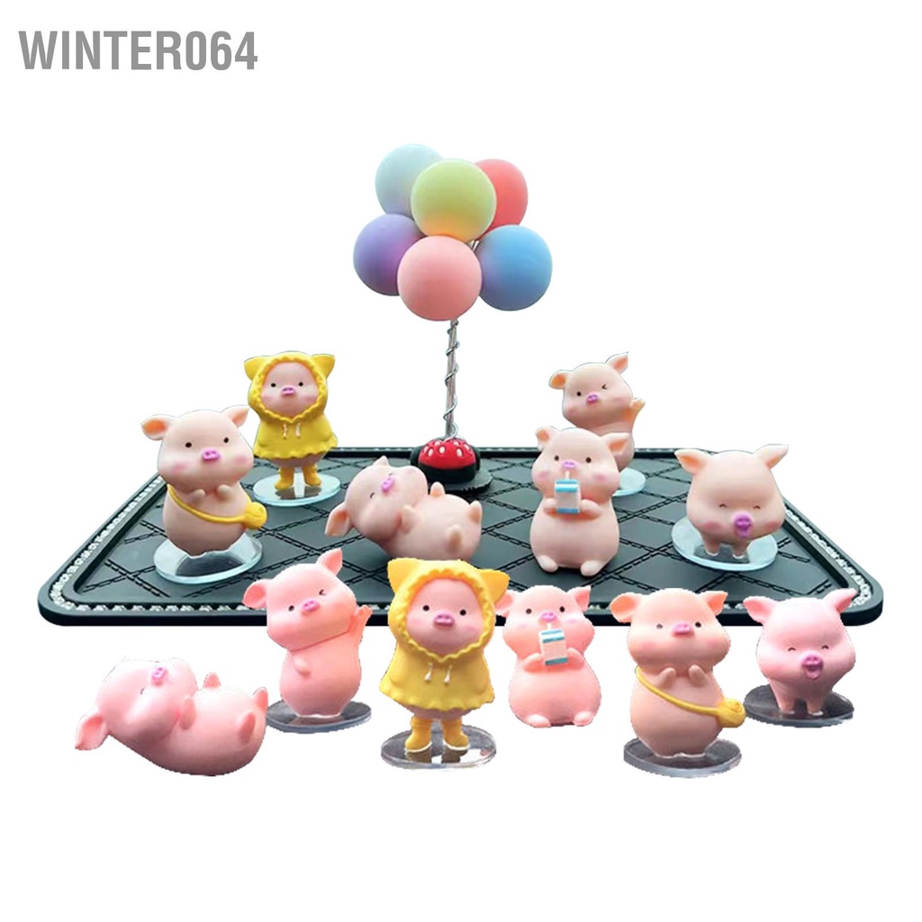 Winter064 Đồ Trang Trí Ô Tô Hình Heo Con Dễ Thương Đế Nhớt Máy Tính Để Bàn Cho Gia Đình Nhà Hàng Văn Phòng