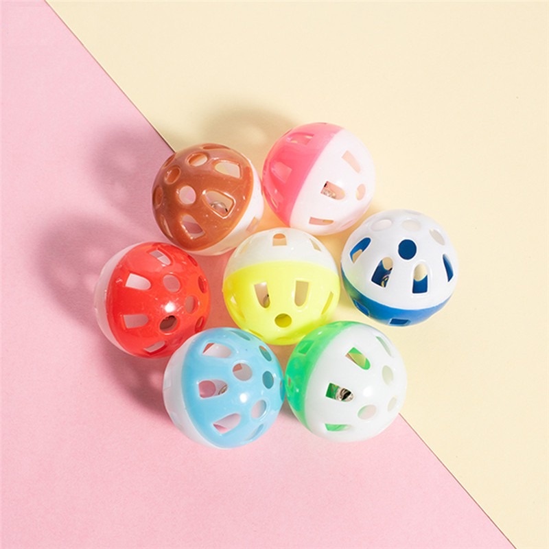 Bóng Lục Lạc Hình Tròn Bằng Nhựa Có Chuông Cho Mèo Cưng