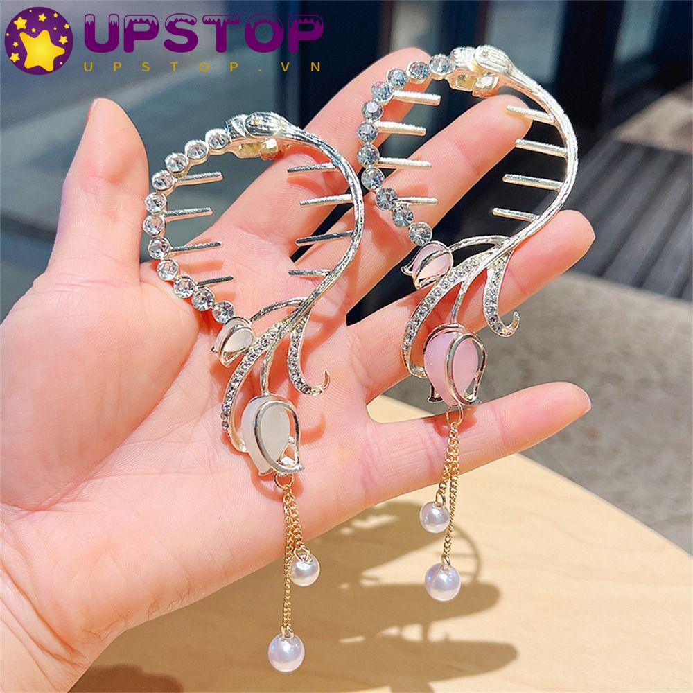 Kẹp Tóc Đính Hoa Tua Rua Sau Lưng