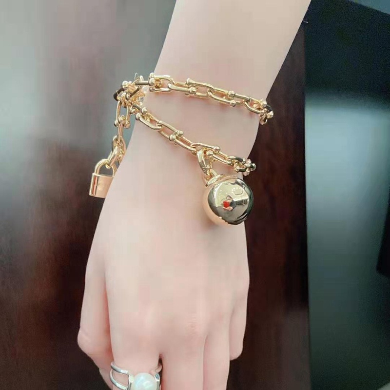 Vòng Tay Mạ Bạc 925 Mặt Hình Cầu