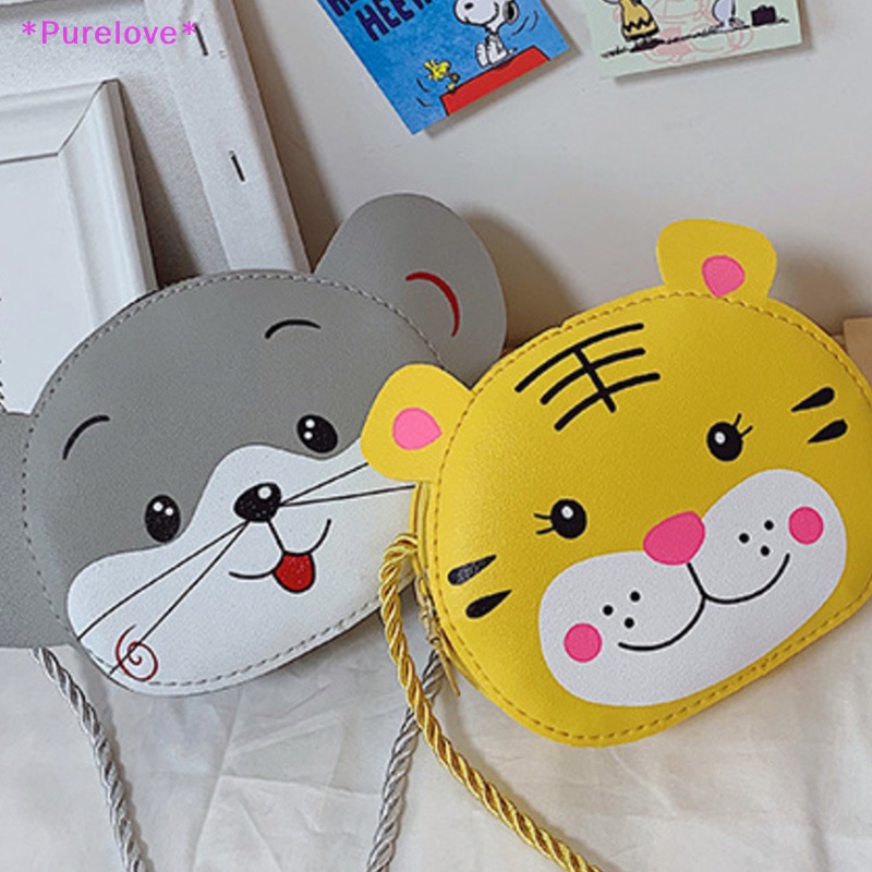 Túi Đeo Chéo Hình Tròn Có Khóa Kéo Họa Tiết Hoạt Hình Thời Trang Cho Nữ Mới