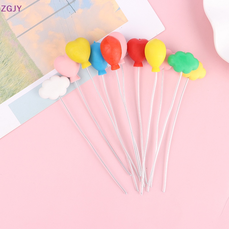 Set 6 Bong Bóng Nhiều Màu Trang Trí Nhà Búp Bê Mới