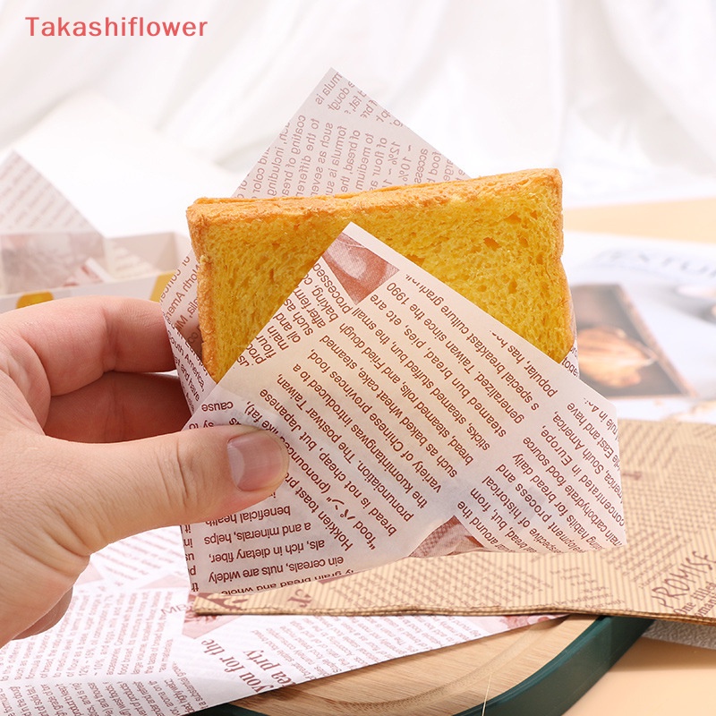 Set 100 Túi Giấy Đựng Bánh Mì / Hamburger Chống Thấm Dầu Tiện Dụng