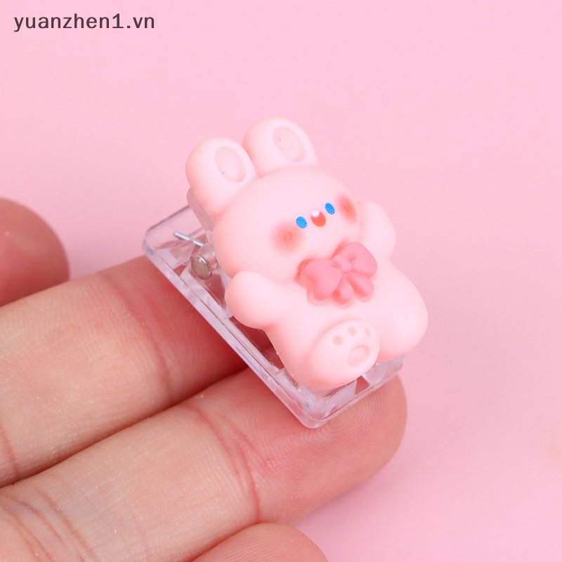 Set 4 Kẹp Giữ Tài Liệu Bằng Nhựa Họa Tiết Dễ Thương