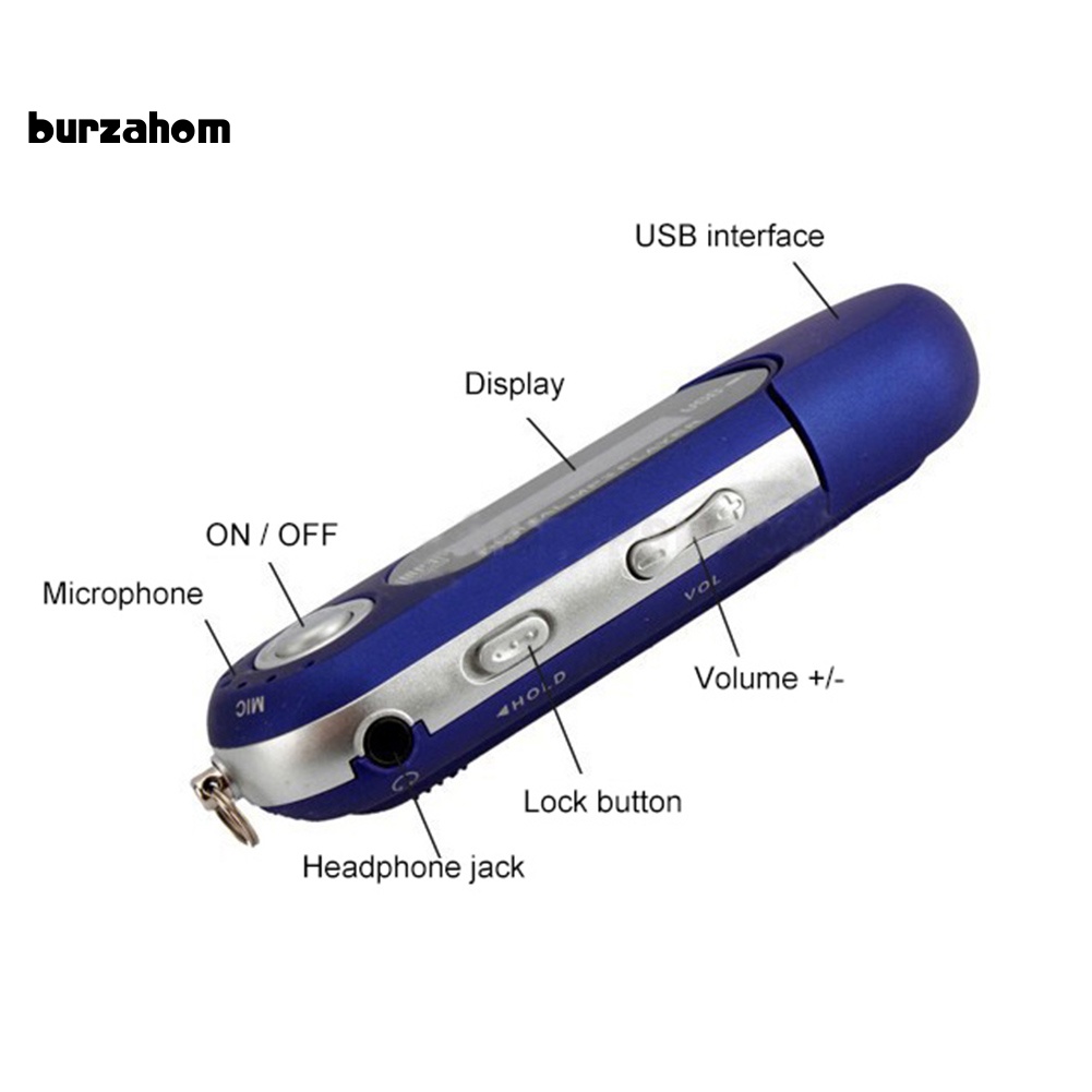 Máy Nghe Nhạc MP3 Màn Hình LCD 1.3inch Hỗ Trợ Thẻ TF USB 2.0