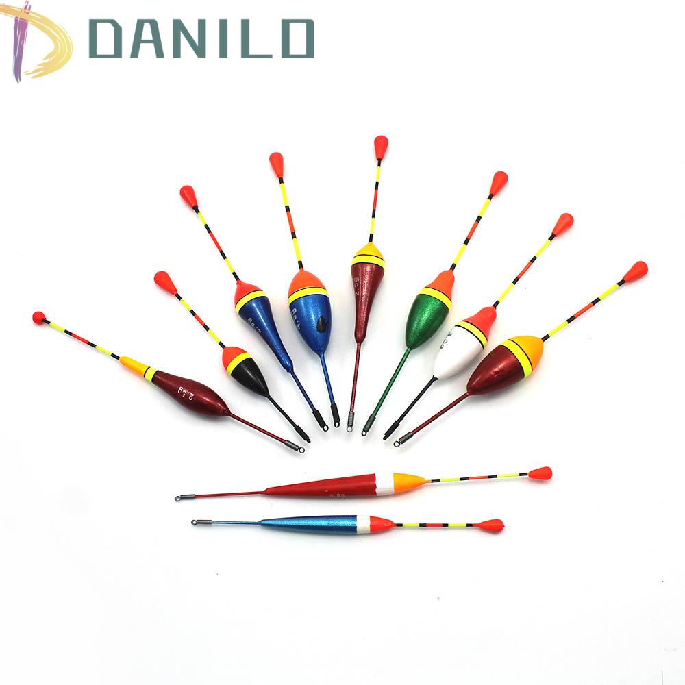 Bộ 10 Phao Câu Cá Đuôi Dài Nhiều Màu Sắc DANILO