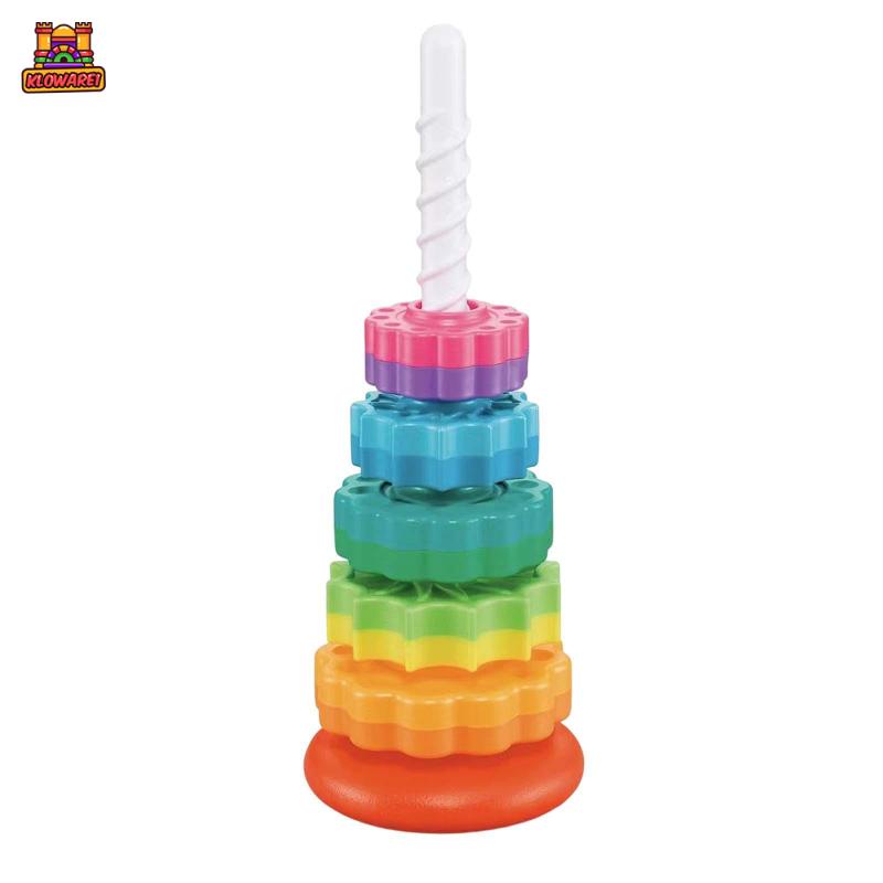 Predolo  Đồ Chơi Vòng Xếp Chồng Montessori Màu Cầu Vồng Giáo Dục Sớm Cho Trẻ Em