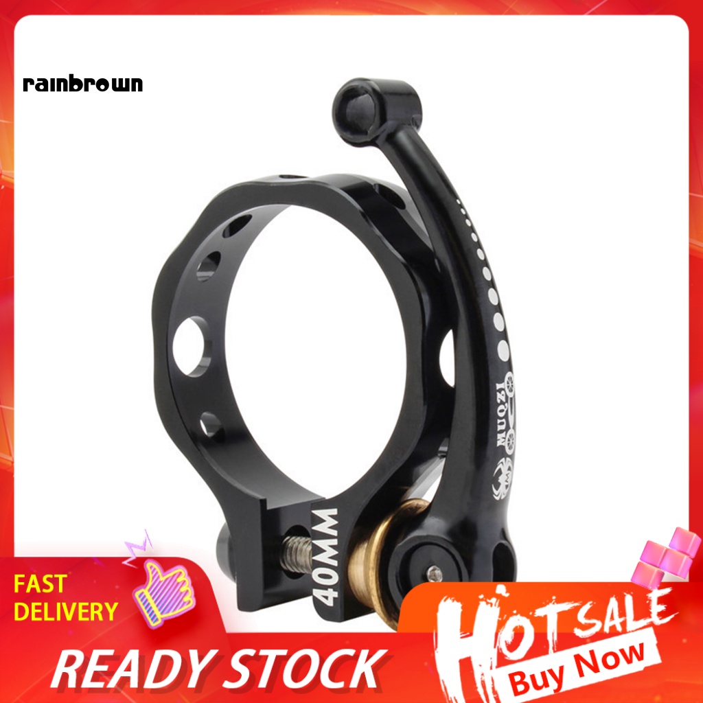 &lt; Rainbrown &gt; Kẹp Ống Yên Xe Đạp Màu Trơn Tháo Lắp Nhanh Dùng Khi Đi Du Lịch