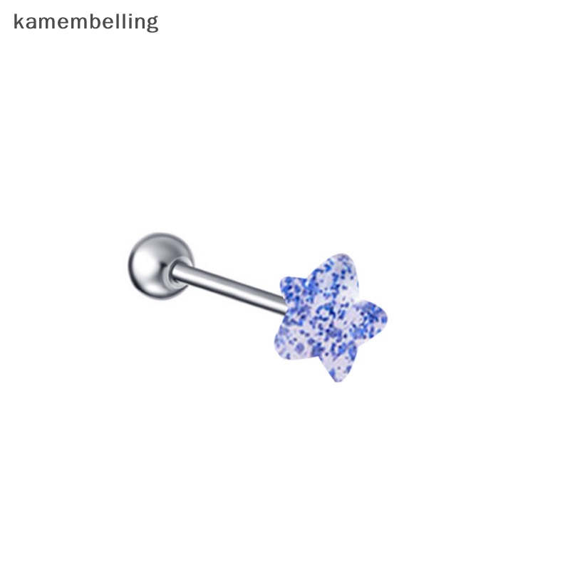 Kamembelling 1 Khuyên Xỏ Cơ Thể Bằng Kim Loại Hình Quả Bóng Goth Thời Trang